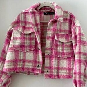 Zara Pink Flannel Jacket